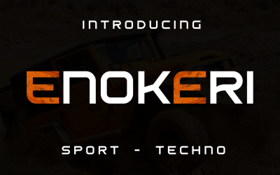 ENOKERI lettertype Techno-editie