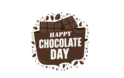 Illustrazione del design della giornata del cioccolato felice