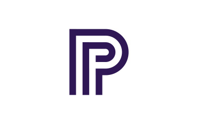 Modèle de logo monogramme lettres abstraites P V12