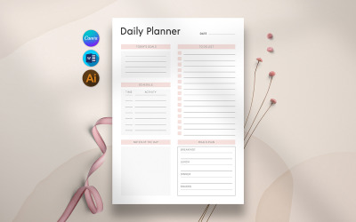 Modello di agenda giornaliera con Canva
