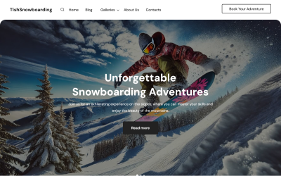 TishSnowboarding - Snowboarding WordPress-tema