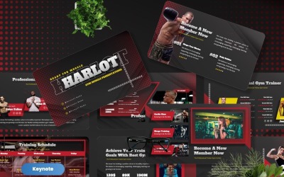 Hoer - Gym Muscle Keynote-sjablonen