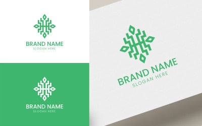 Letter H ornament natuur logo-06-116