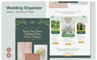 Newsletter via e-mail di marketing per matrimoni