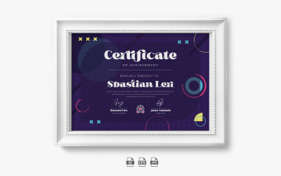 Sjabloon voor creatieve certificaatprestaties 6