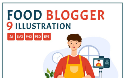 9 Yemek Blogger İllüstrasyonu