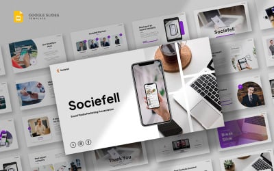 Sociefell - Modelo de Apresentações Google de Marketing em Mídias Sociais