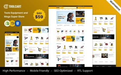 ToolCart - welding Tools Equipment and Mega Super Store Shopify Theme