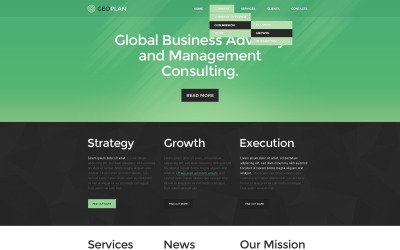 Modelo de site responsivo de empresa de gestão