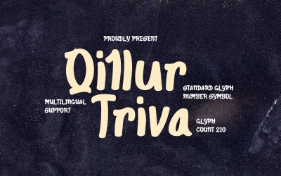 Qillur Triva - 手写毛笔字体