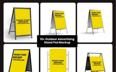 Utomhusreklamställ Psd Mockup Mall