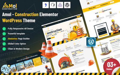 Amol – Építőipari Elementor WordPress téma