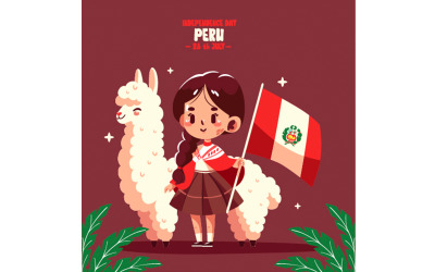 Bakgrund Peru självständighetsdagen firande