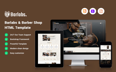 Barlabs - modelo de site de barbearia