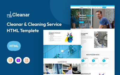 Cleanar: modello di sito Web per servizi di pulizia