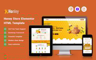 Honley - Modello di sito web del negozio di miele