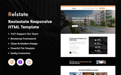 Relstate - Plantilla de sitio web adaptable a bienes raíces