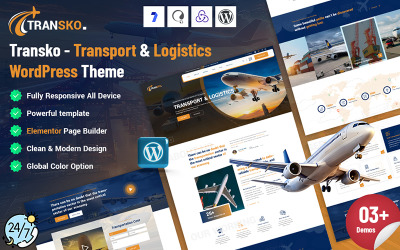 Téma WordPress Transko - Doprava a logistika