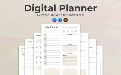 Canva Digital Planner-Vorlagendesign