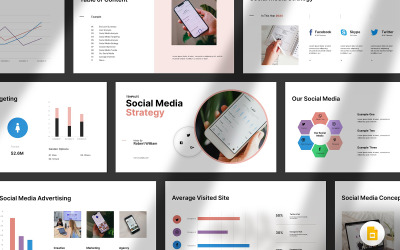 Apresentação Estratégia de mídia social Googleslide
