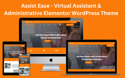 Assist Ease - Virtual Assistant &amp;amp; Administrative Elementor WordPress Theme