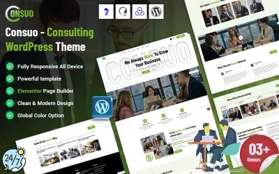 Consuo — консалтинговая WordPress тема
