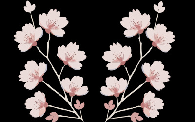 Rosafarbene Blumen-Vektorgrafik
