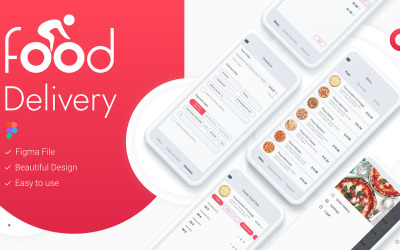 FoodDelivery – Figma-Benutzeroberflächenkit für mobile Anwendungen