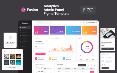 Fusion – Figma-Vorlage für das Analytics-Admin-Panel