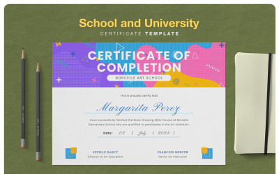 Šablona osvědčení o školním vzdělání