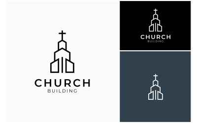 Kyrkans kapell tillbedjan Präst Logotyp