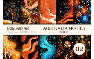 Aboriginal art digital 02. Posters.