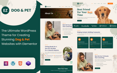 EZ Dog &amp;amp; Pets：终极狗和宠物服务 WordPress 主题