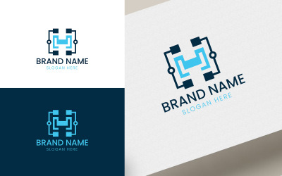 Logotipo da tecnologia Letter LH-07-169