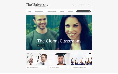 Modèle de site Web réactif de l&amp;#39;université