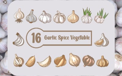 16 Légumes alimentaires aux épices à l&amp;#39;ail
