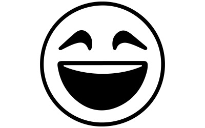 Illustrazione di arte vettoriale silhouette emoji ridente