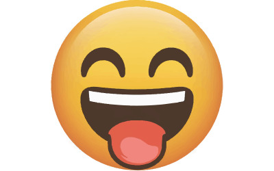 Ridere emoji silhouette colorata illustrazione arte vettoriale