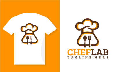 Baker Chef Cooking Lab Logotypdesign