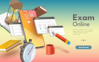 Examen en línea o cuestionario o encuesta por Internet