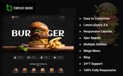 Excellent Burger – Responsives Shopify-Theme für E-Commerce