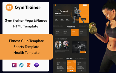 EZ Gym Trainer: tema WordPress definitivo per esperti di fitness e allenatori di palestra