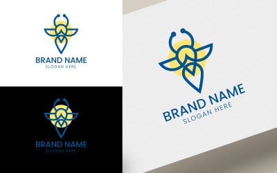 Logotipo do vetor Honey Bee-07-183