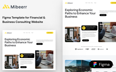 Mibeerr - Figma Template for Financial &amp;amp; Business Consulting Website