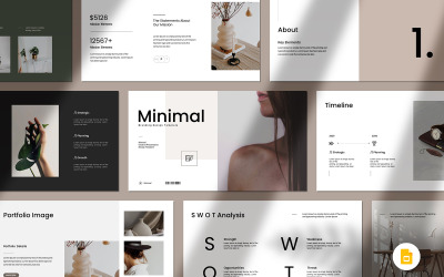 Modello di presentazione minimo di Googleslide