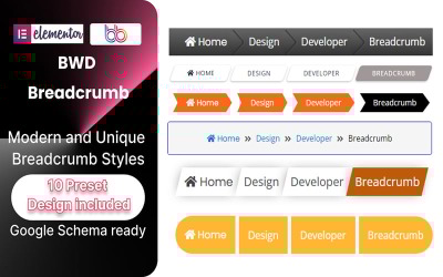 Плагин BWD Breadcrumb WordPress для Elementor
