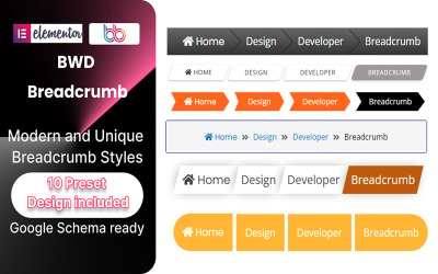 Plug-in WordPress BWD Breadcrumb para Elementor