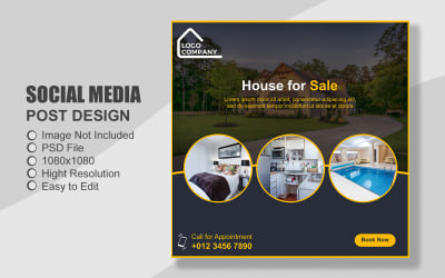Real Estate Instagram Post Template in PSD - 041