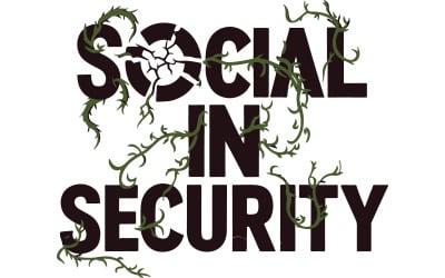 Social in Security T-shirt design vector