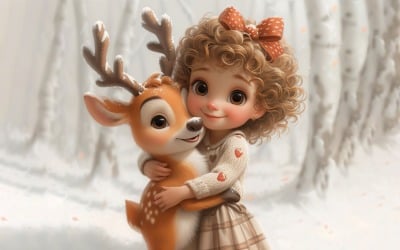 Girl Hugging with Unicorn 81